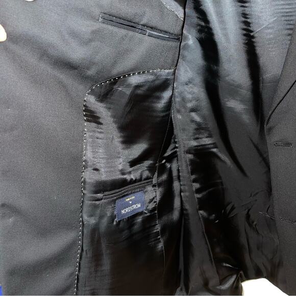 HART SCHAFFNER MARX GOLD Black  Sport Coat Blazer Jacket 42L - Picture 8 of 9